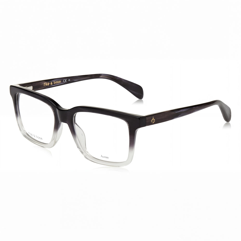 rag & bone Rnb7053/g Hombre Casual Plástico Lente de Policarbonato No Polarizado Cuerno Gris 53mm
