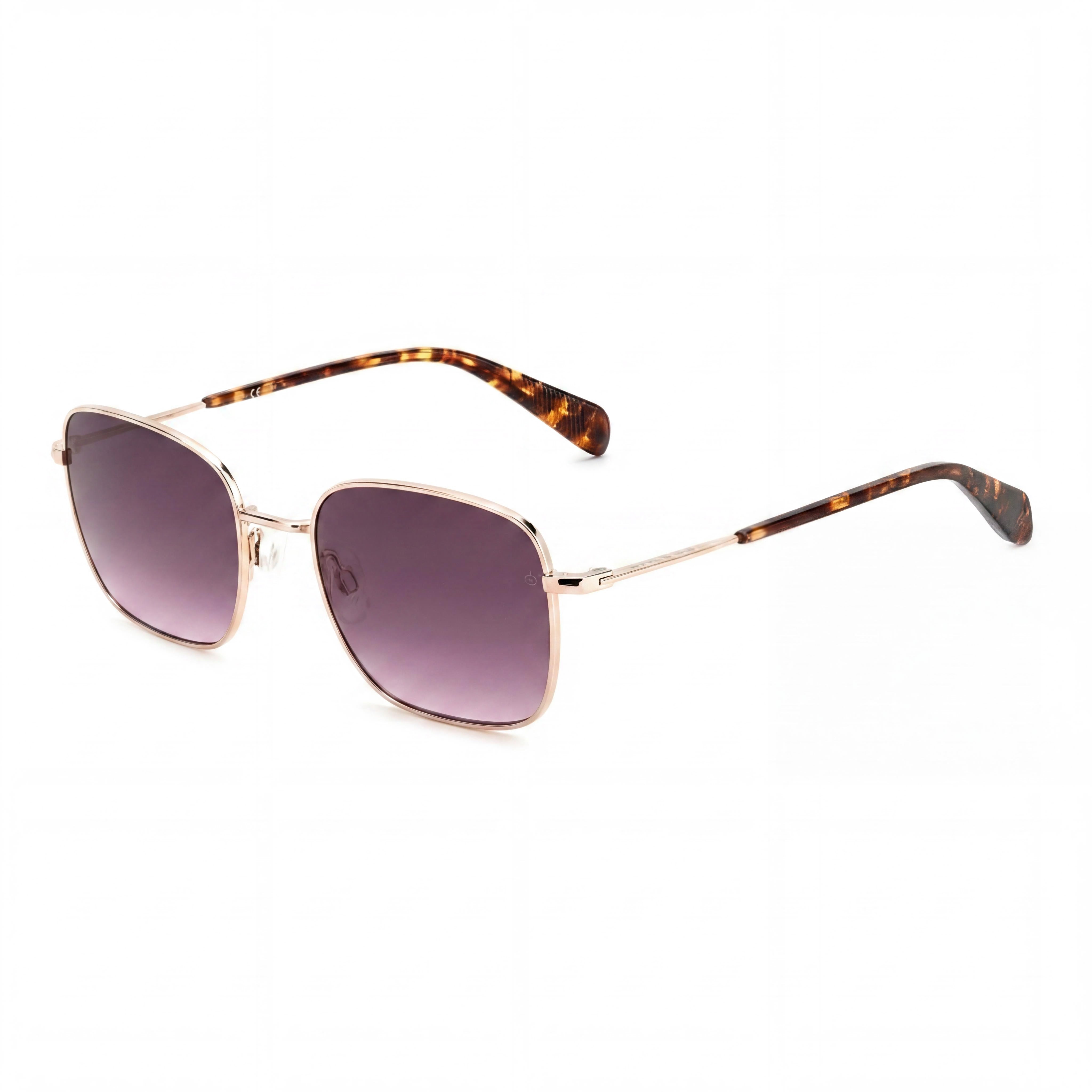 rag & bone Gafas de sol informales de acero inoxidable para hombre, con protección UV, color rojo, dorado, gris, gris fucsia, 52 mm, Photo 1