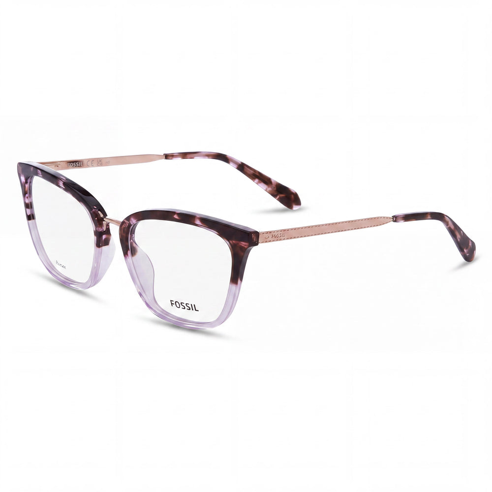 Gafas de plástico rectangulares Fossil Fos 7159 para mujer con lentes transparentes 53/19