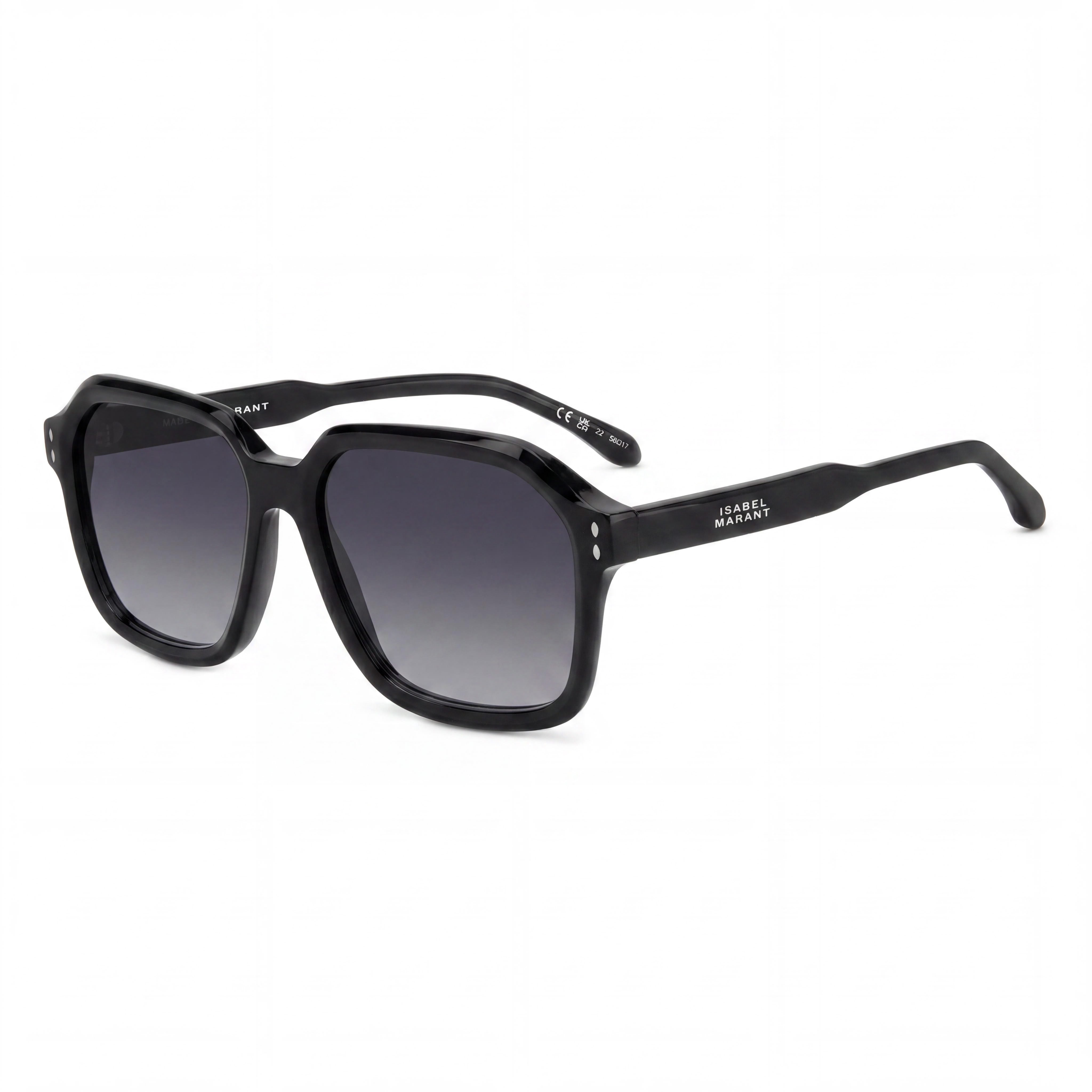 Isabel Marant Women's Thin Fancy Acetate Black Acetate UV Protected Sunglasses 56-16-145, Photo 1