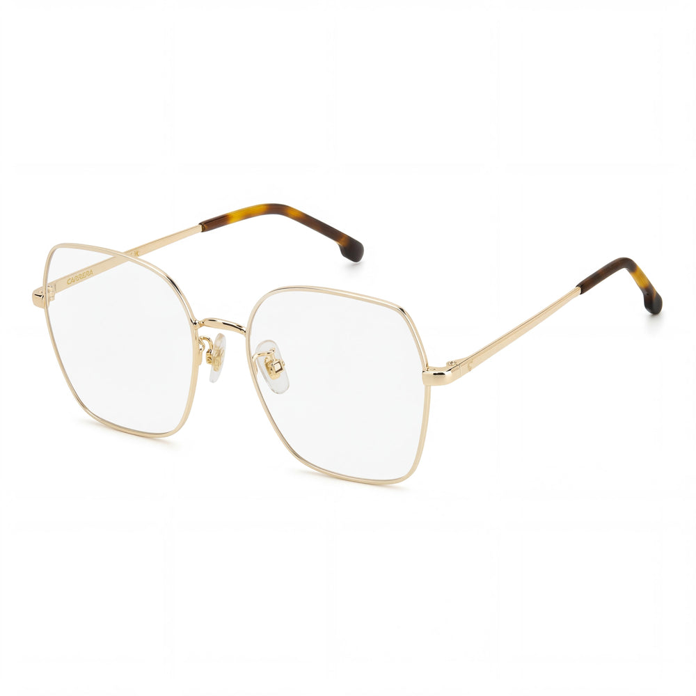 Marco de gafas Carrera Carrera 3035 de acero inoxidable dorado y marfil para mujer con lentes de 53 mm, puente de 140 mm, patillas de 18 mm