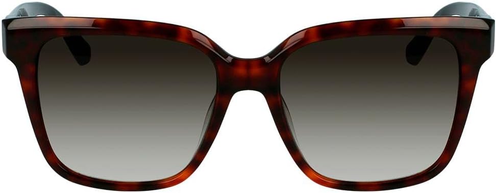 Calvin Klein Women's Havana Rectangular Sunglasses