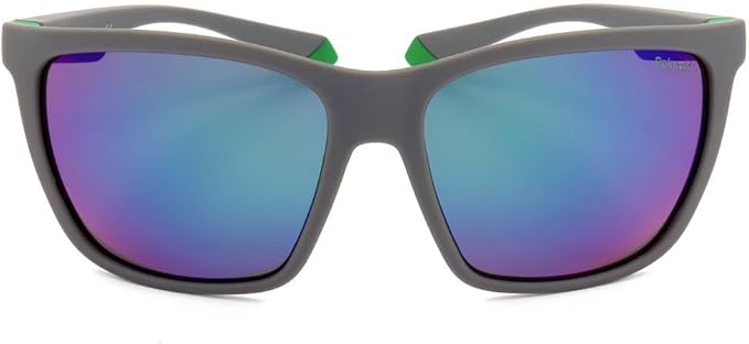 Polaroid Men's Gray Rectangular Sunglasses