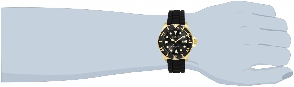 Invicta Men's Pro Diver Stainless Steel Quartz Watch with Silicone Strap, Black, 22 (Model: 90302) | Wixez