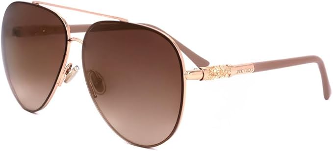 Jimmy Choo Women's Gold Aviator Sunglasses (GRAY/S ­ 0BKU JL)