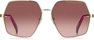buy Marc Jacobs Women's Gold Geometric Sunglasses (MARC 575/S 0J5G 3X)