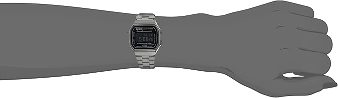 Casio Digital Watch for Men | Black Steel, Chronograph Watch - order