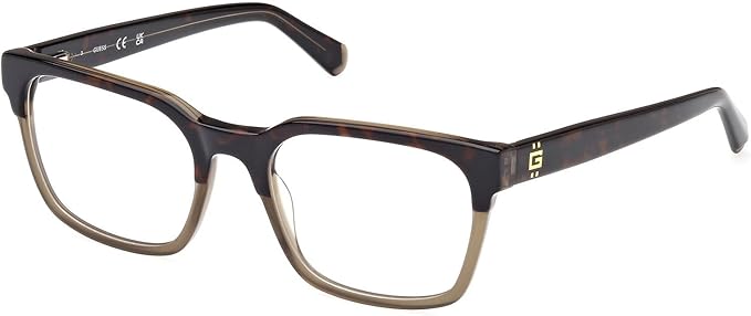 Guess Men's Havana Rectangular Eyeglasses (GU50094)