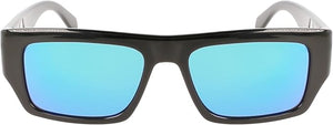 Calvin Klein Unisex Black Rectangular Sunglasses   