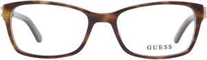 Guess Women's Havana Geometric Eyeglasses