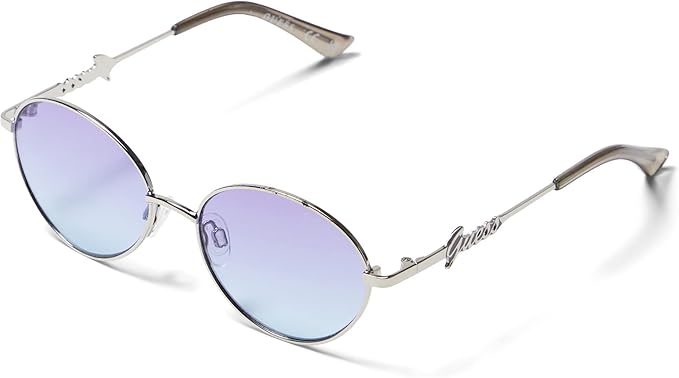Guess Women's & Kids Shiny Light Nickeltin/Gradient Blue Sunglasses (GF4014)
