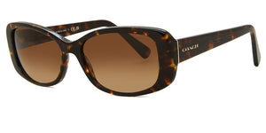 Coach Women's Dark Tortoise Rectangular Sunglasses (Hc8168)