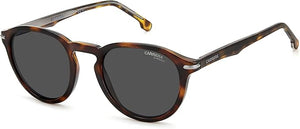 Carrera Men's Round Full-Rim Havana/Grey Sunglasses