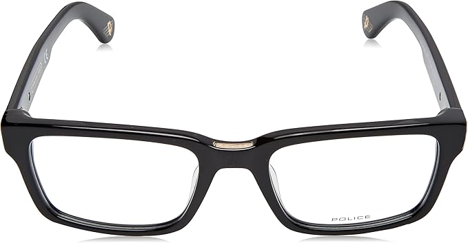 Police Men's Black Rectangular Eyeglasses