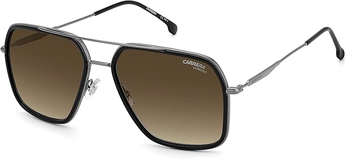 Carrera Men's Rectangular Black Sunglasses