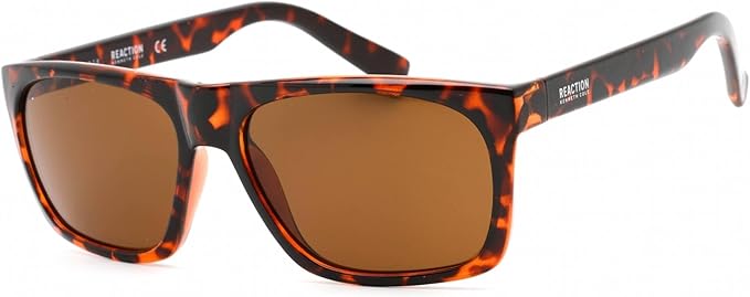 Kenneth Cole Men's Havana Rectangular Sunglasses (KC2842 52E)