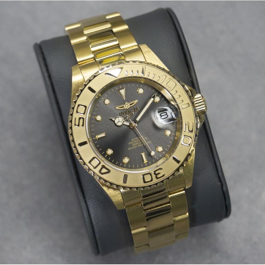 Invicta Men's Pro Diver Analog Display Japanese Automatic Gold Watch 
