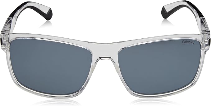 Polaroid Men's Black Rectangular Sunglasses