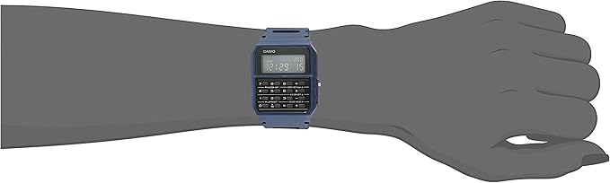Casio Vintage Calculator Watch for Men | Blue Strap, Stopwatch, Model CA53WF-2B - buy online