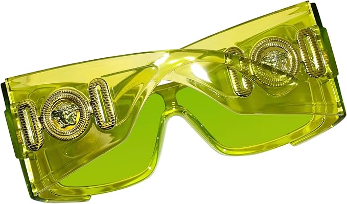 Versace Unisex Green Shield Sunglasses - buy online