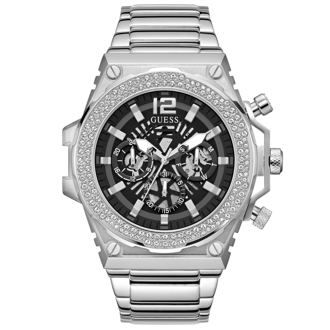 Guess Men 48 mm Black Dial Analog Watch- GW0632G1