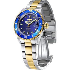 Invicta Pro Diver Stainless Steel Automatic Watch, Two-Tone, Blue Dial