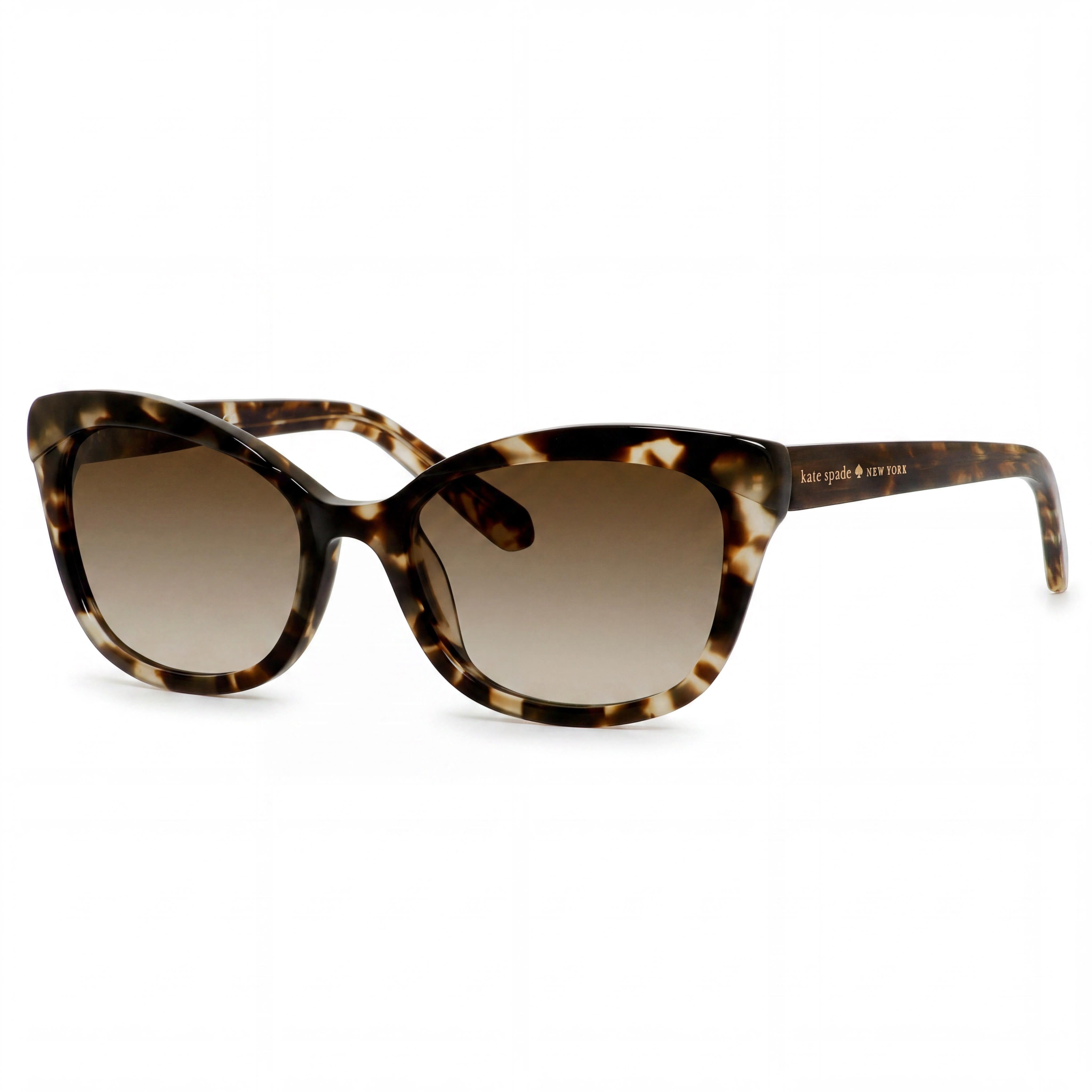Gafas de sol de ojo de gato de plástico carey para mujer Amaras de kate spade new york, listas para graduar, con protección UV y lentes marrones degradadas de 55 mm, Photo 1