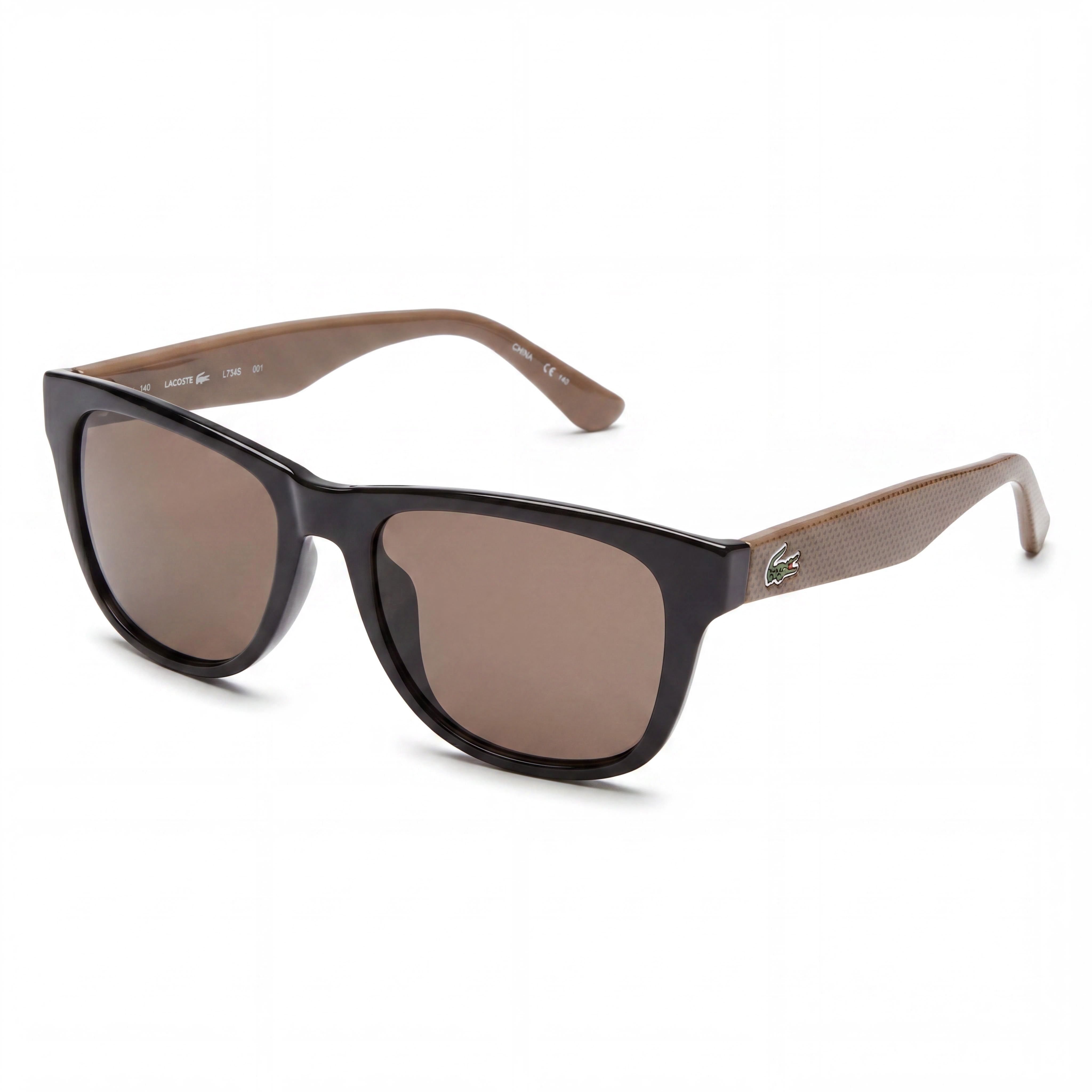 Gafas de sol unisex Lacoste L734s, montura de plástico negro, lentes marrones, protección UVA/UVB, 51mm, Photo 1