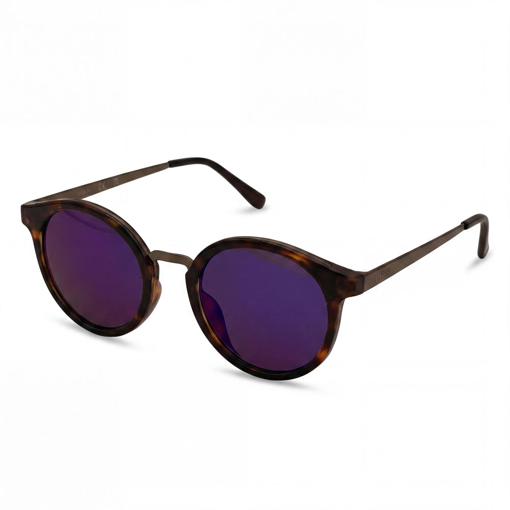 GUESS Gf0305 Women's Metal UV Protected Sunglasses Tokyo Tortoise Blue Mirror 50mm