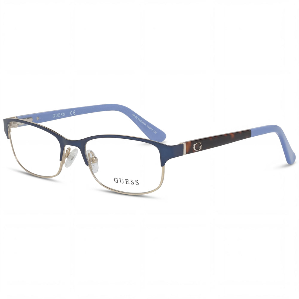 GUESS Gu2614 Unisex Polarized Clear Polycarbonate Lens Matte Blue Metal Frame Sunglasses Lens Width 52mm