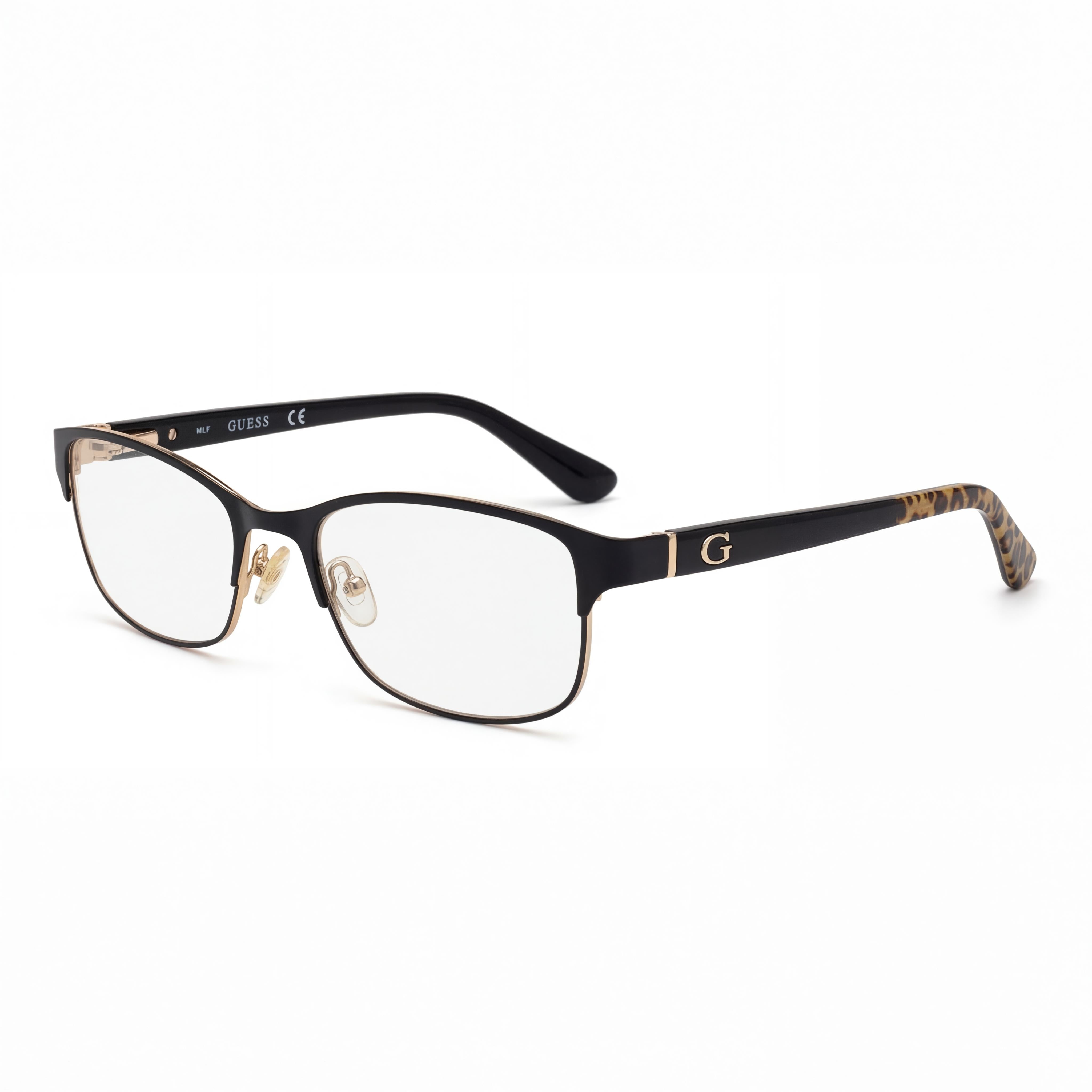GUESS gu2614 Unisex Eyeglasses with Matte Black & Matte Gold Metal Frame, Non- Lenses 52/17/135, Photo 1