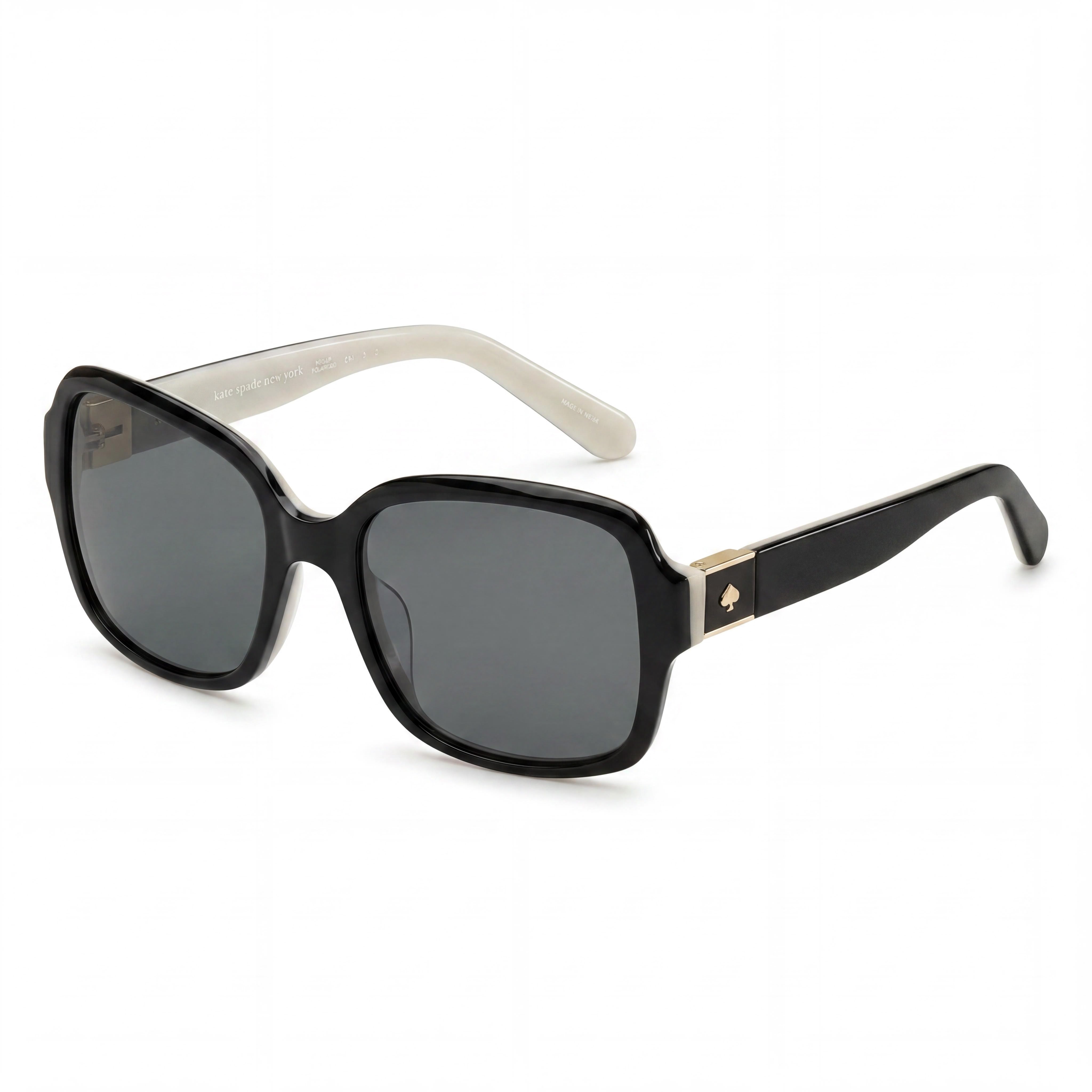 Gafas de sol Kate Spade New York Annora/P/S para mujer, armazón de acetato blanco y negro, lentes polarizadas grises, UV 54mm, Photo 1