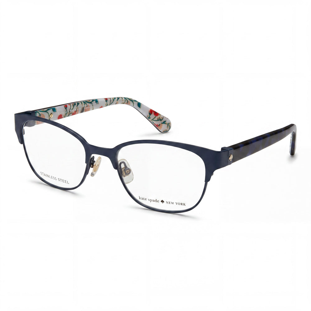 kate spade new york Diandra Gafas de Sol Rectangulares para Mujer de Aleación de Acero Azul Habana 49 mm