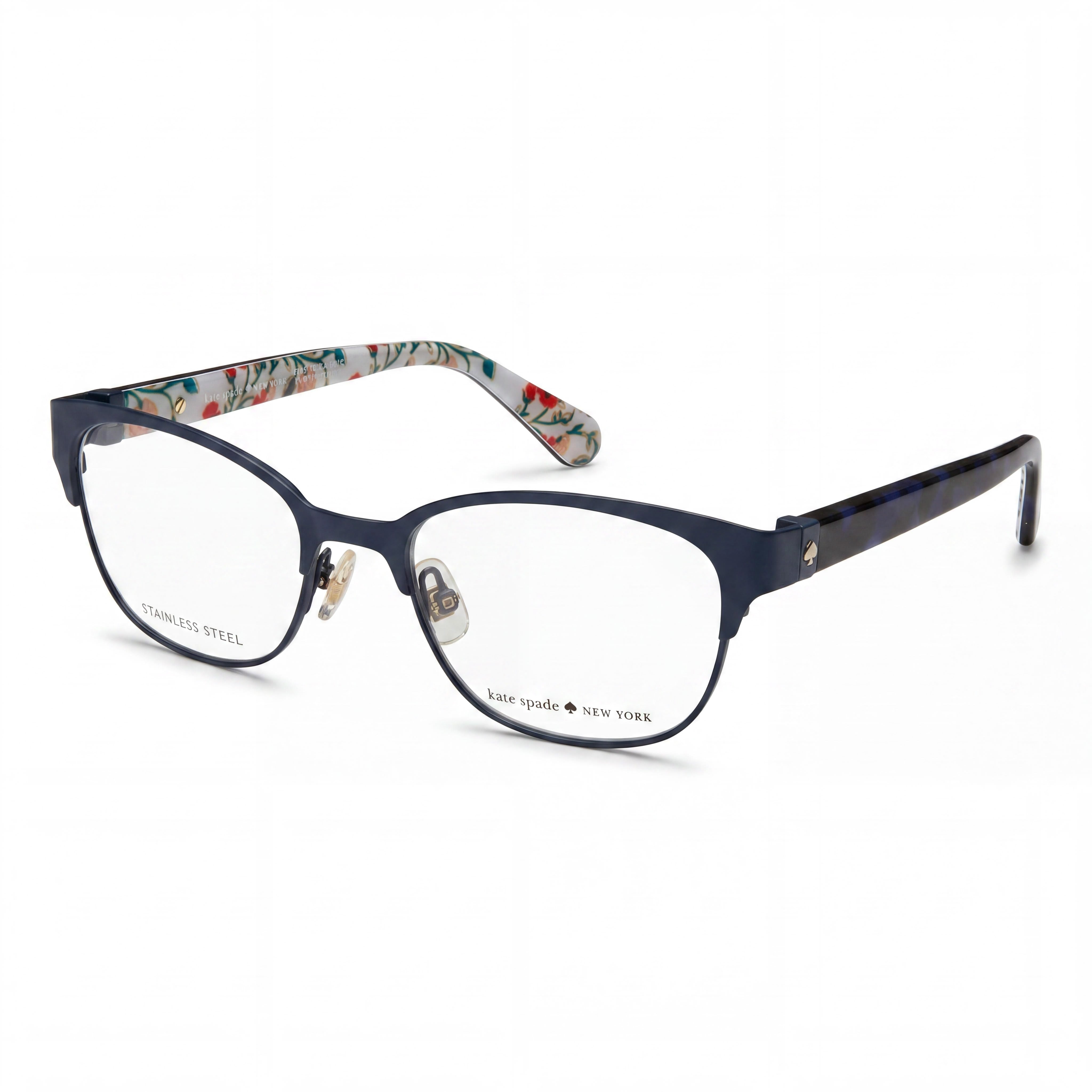 kate spade new york Diandra Gafas de Sol Rectangulares para Mujer de Aleación de Acero Azul Habana 49 mm, Photo 1