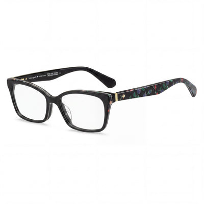 kate spade new york Women's Acetate Frame Black Pattern Black Eyewear with Polycarbonate Lenses (52-16-140)