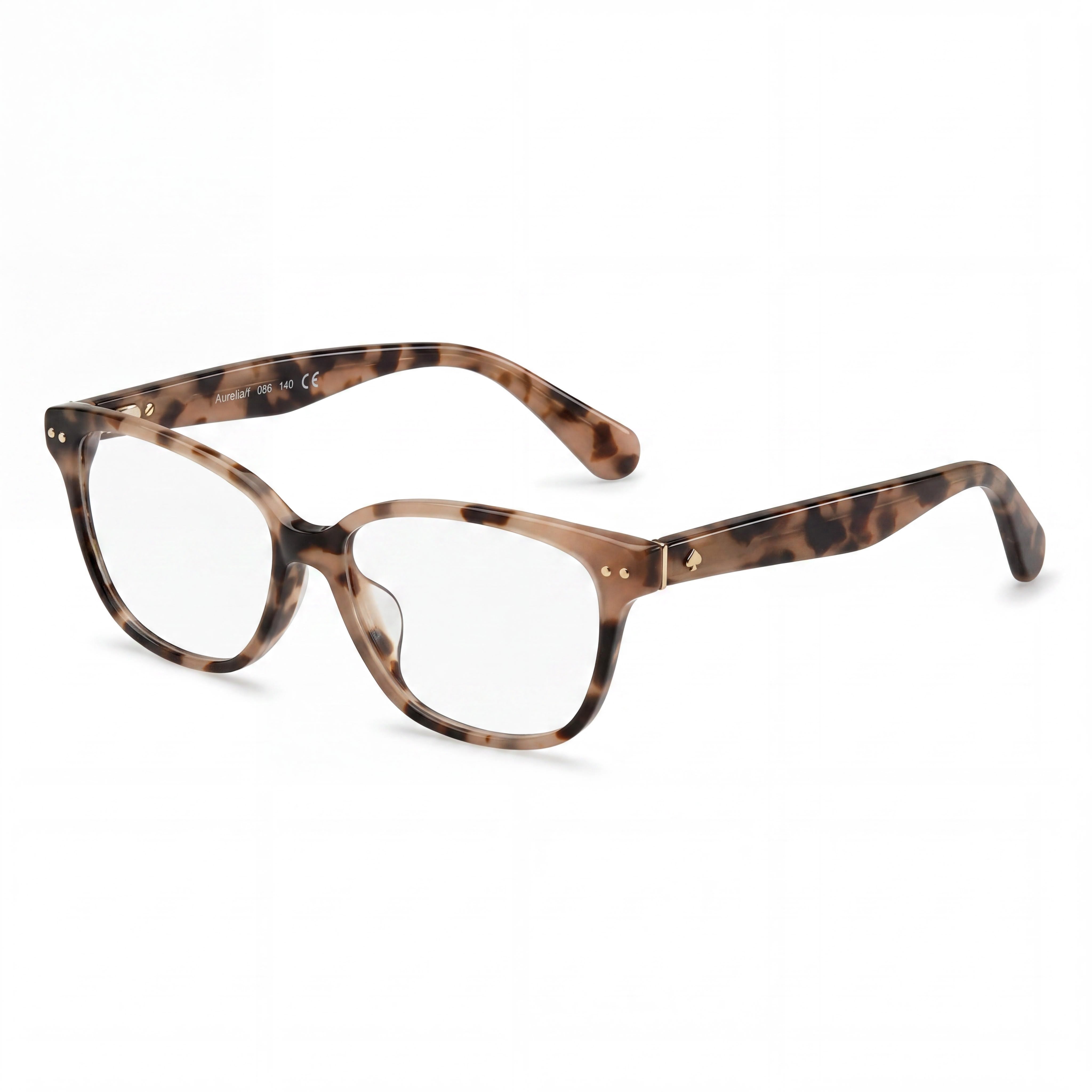 kate spade new york AURELIA/F Women's Dark Havana Acetate Rectangular Squared Optical Eyeglass Frame, 53mm, Photo 1