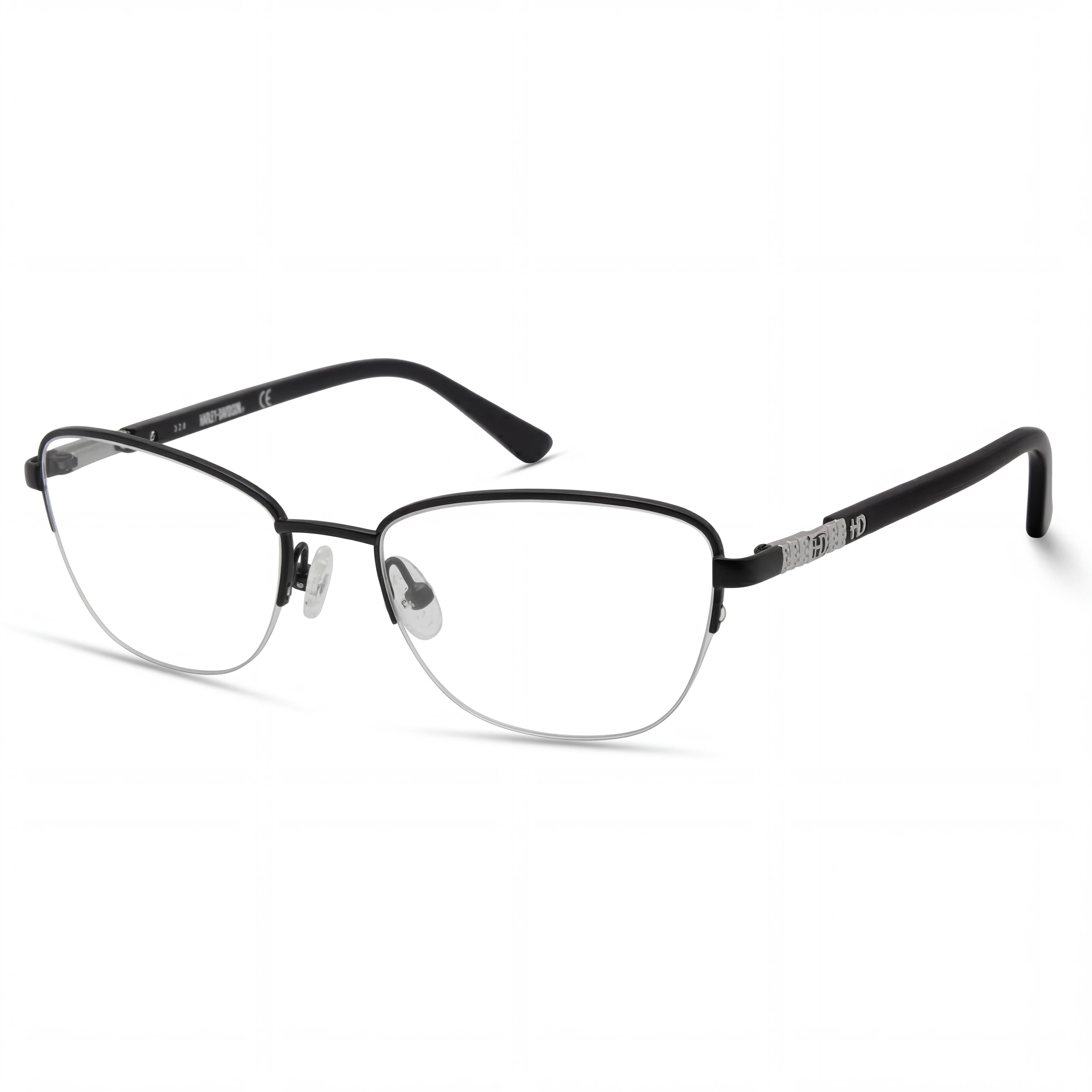 Gafas Harley-Davidson Hd0550 unisex con acabado negro mate, montura metálica y lentes de policarbonato 53mm, Photo 1