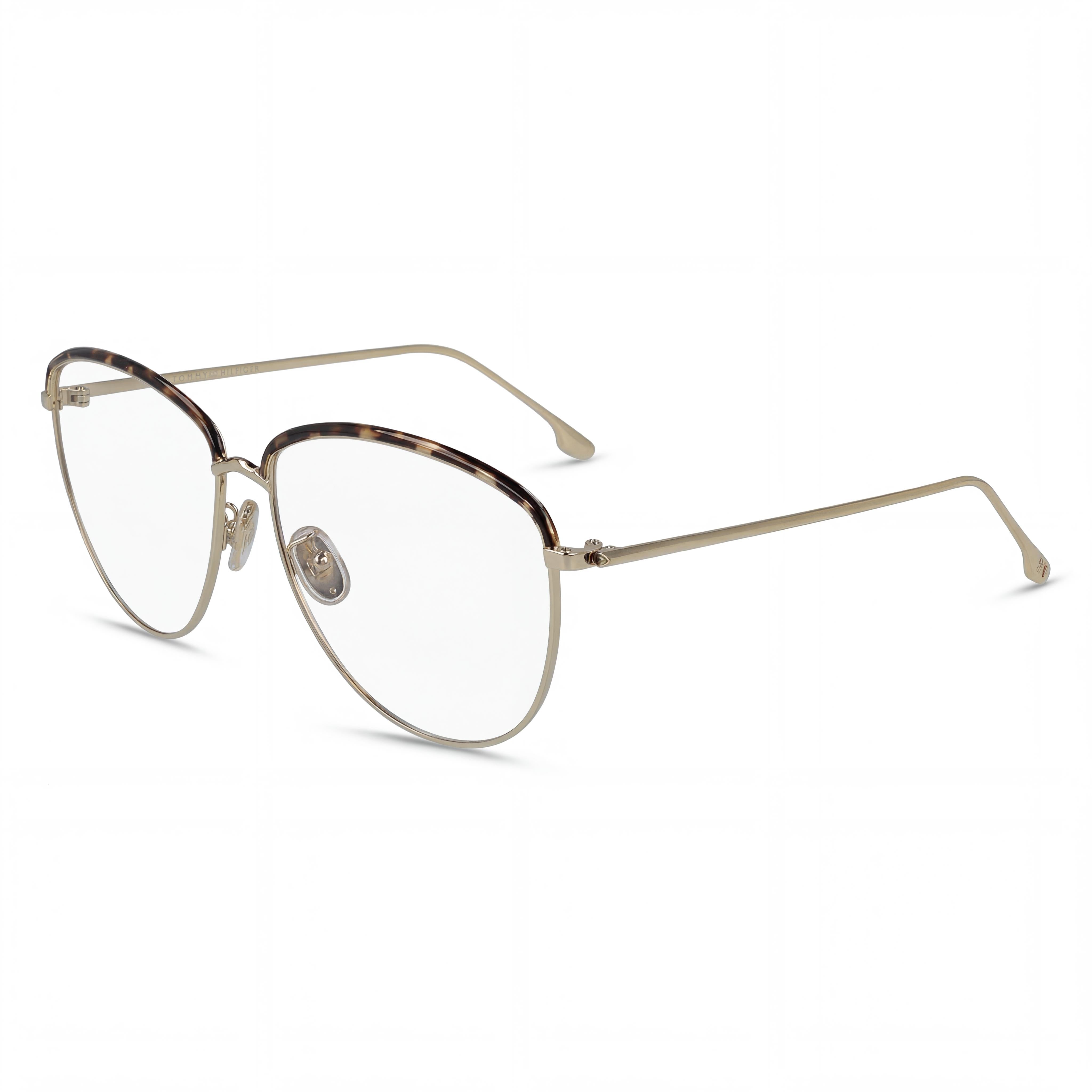 Gafas de hombre Victoria Beckham Vb2100 con montura metálica Gold Tortoise - 58 mm de ancho de lente, Photo 1
