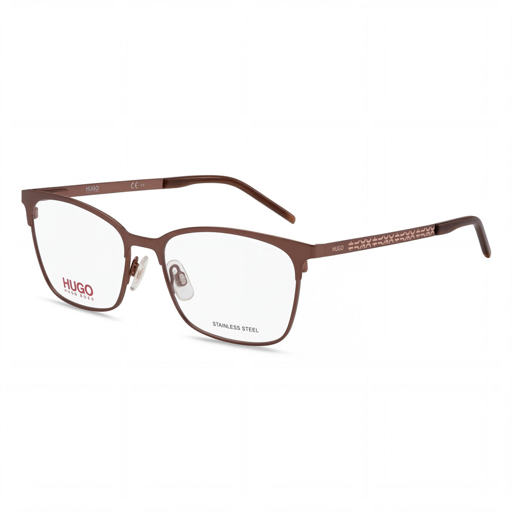 Gafas de mujer BOSS HG 1083 ojo de gato de aleación de acero marrón mate de 54 mm