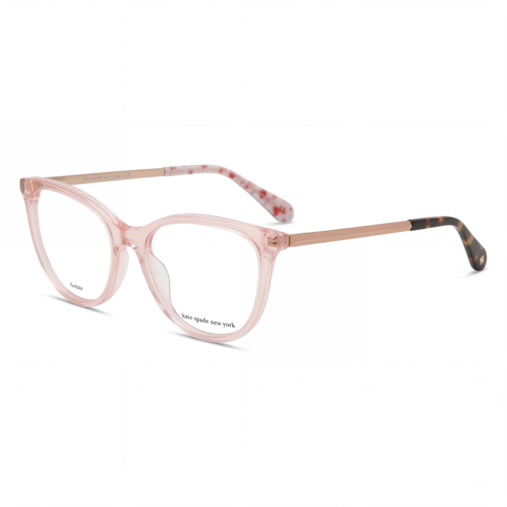 kate spade new york Kimberlee Gafas de Prescripción Ojo de Gato de Plástico Rosa para Mujer 52mm con Lentes Transparentes No Polarizadas