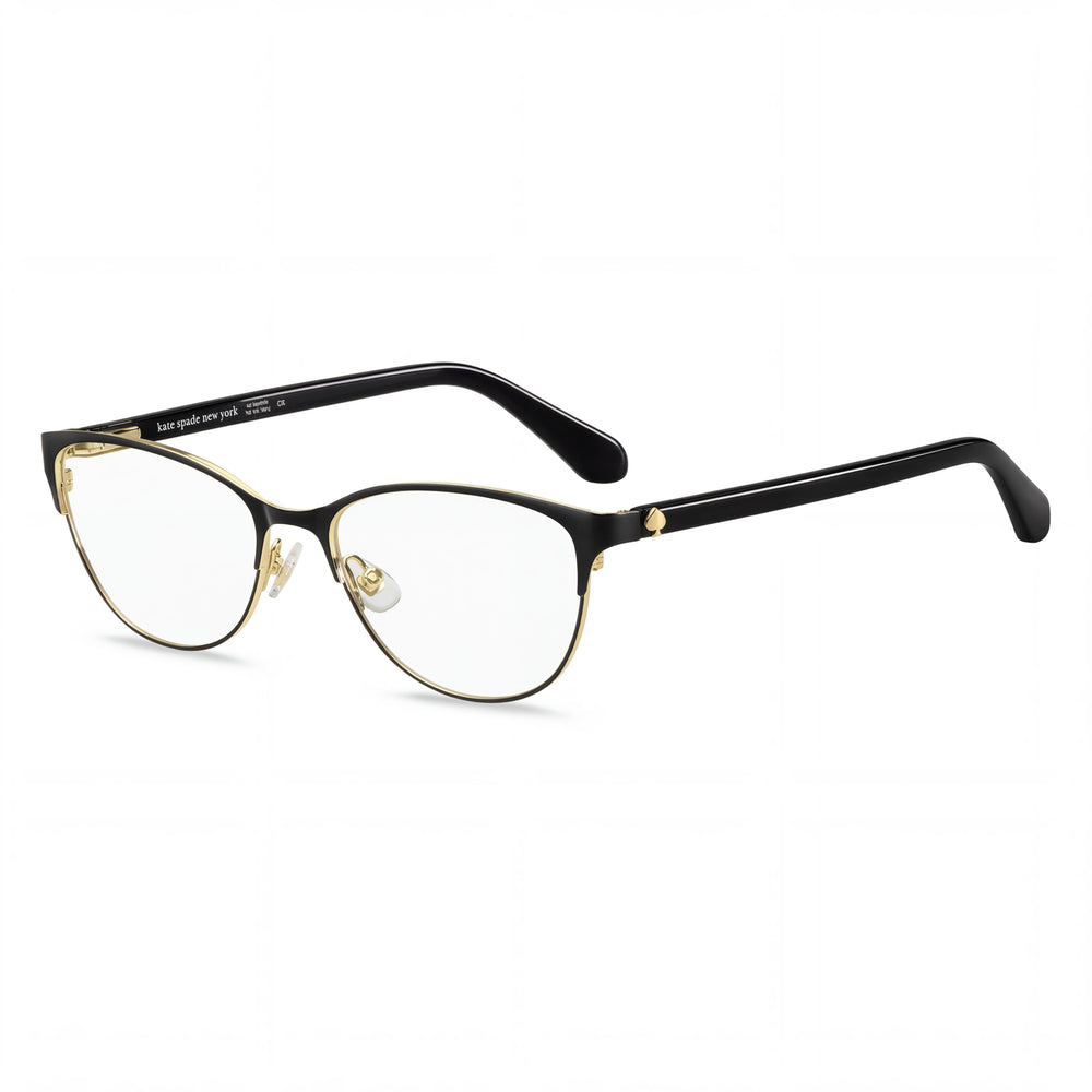 kate spade new york HADLEE Women's Black Cat Eye Stainless Steel Eyeglasses 52mm