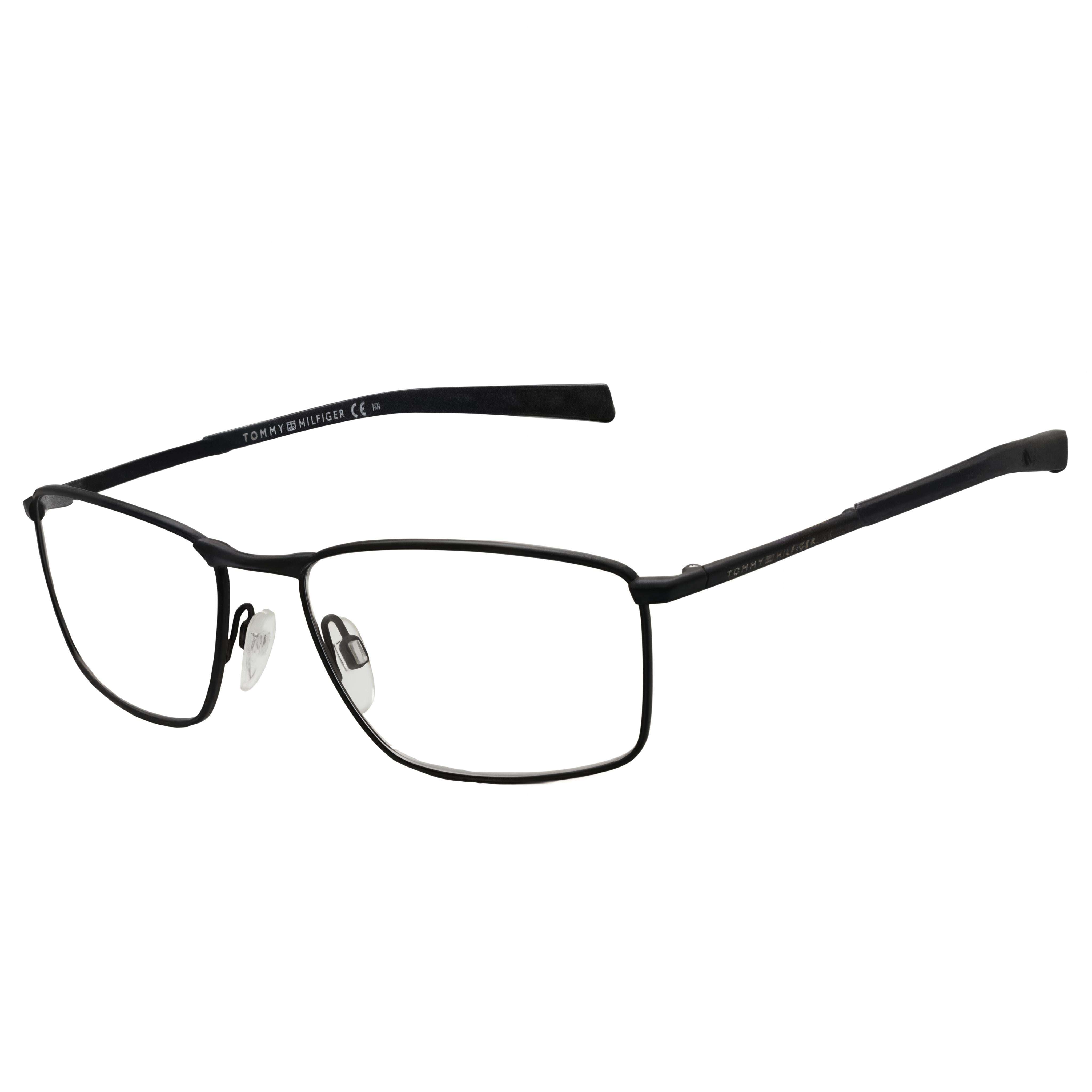Gafas Tommy Hilfiger TH 1783 Unisex Rectangulares de Metal Negro Mate, Lente 57mm Puente 18mm Patilla 140mm, Photo 1