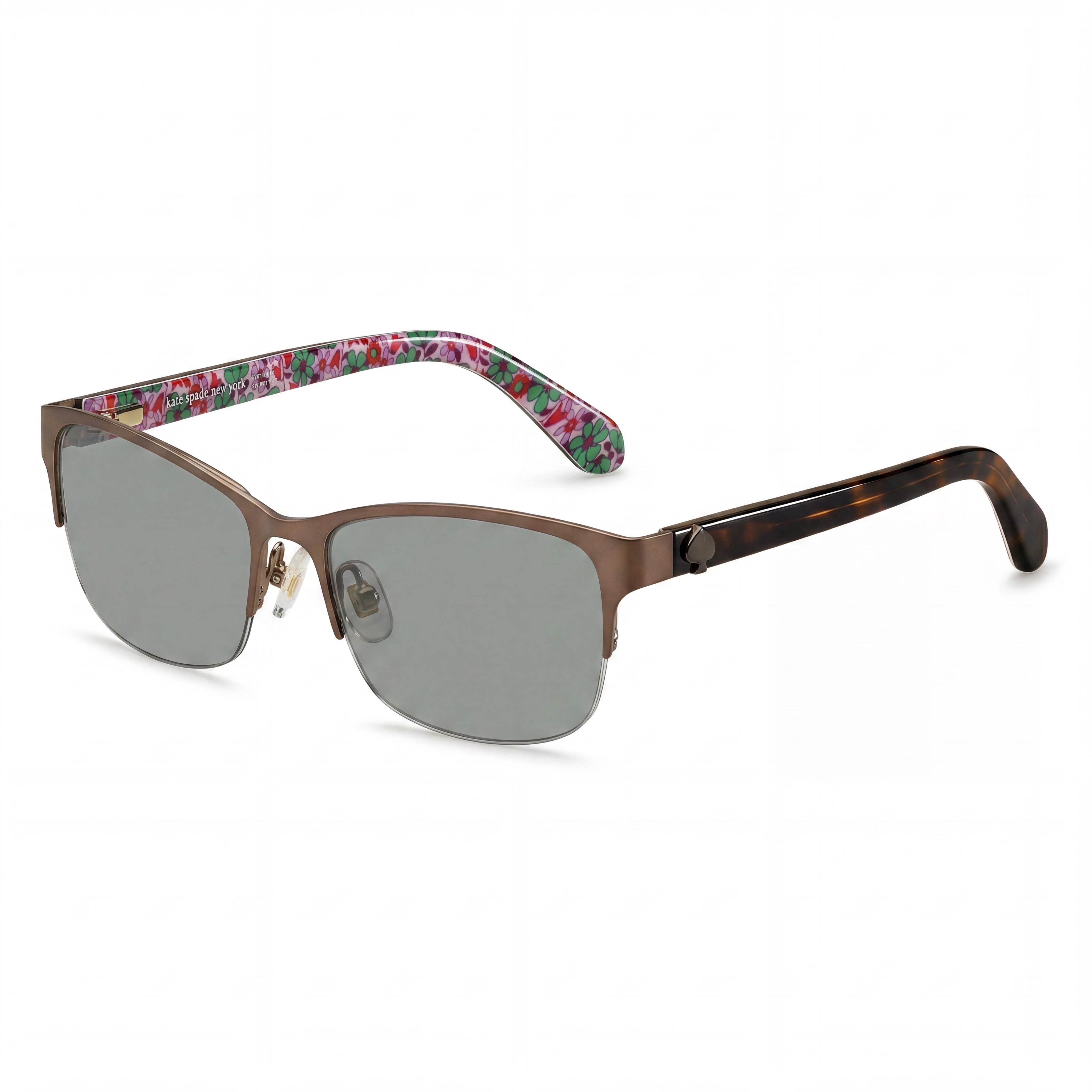 Gafas de sol de mujer kate spade new york Marnie con montura de acero de aleación en tono habana y lentes no polarizadas de 53 mm, Photo 1