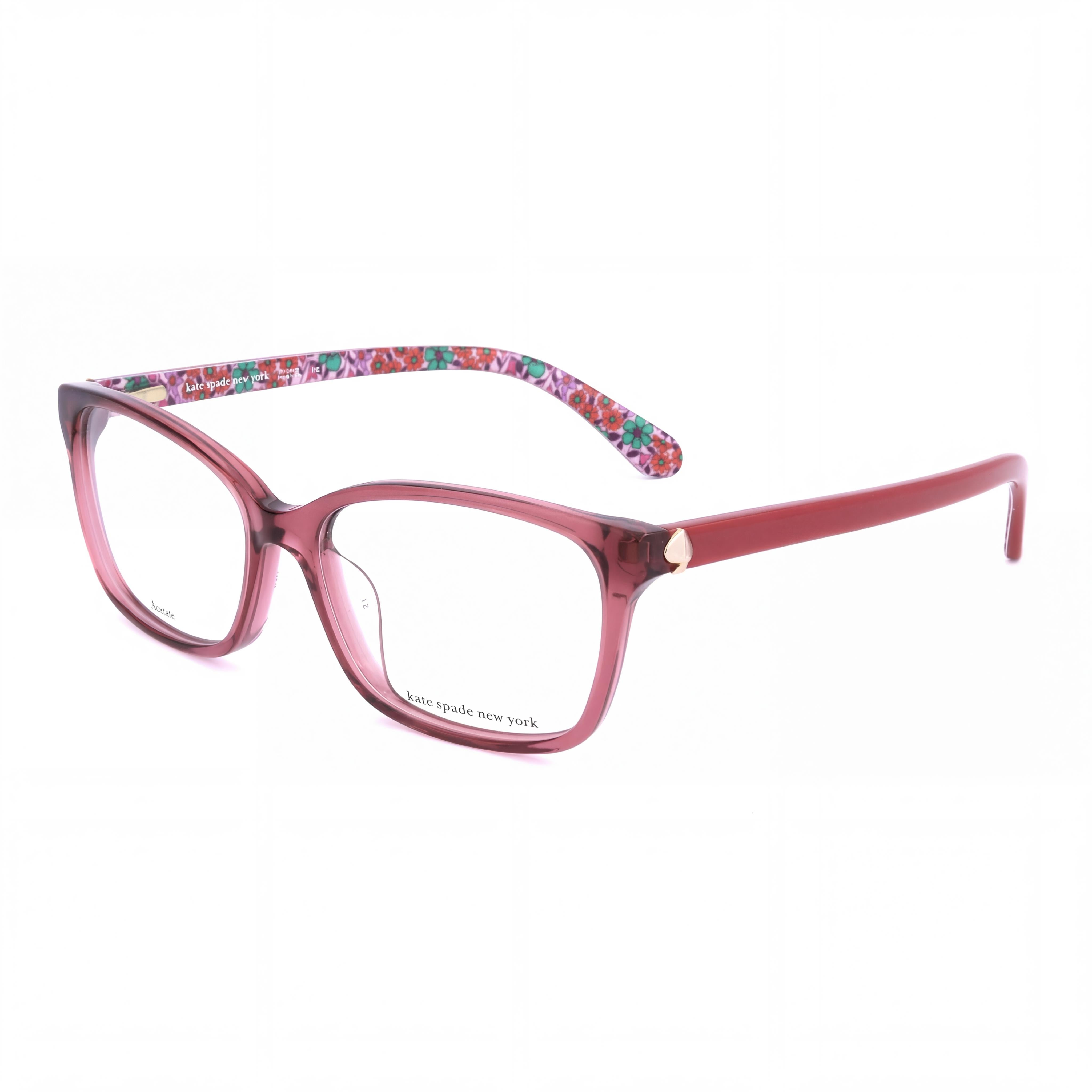 Gafas kate spade new york de mujer de la colección moderna con montura de acetato en color borgoña, ancho de lente de 54 mm, Photo 1