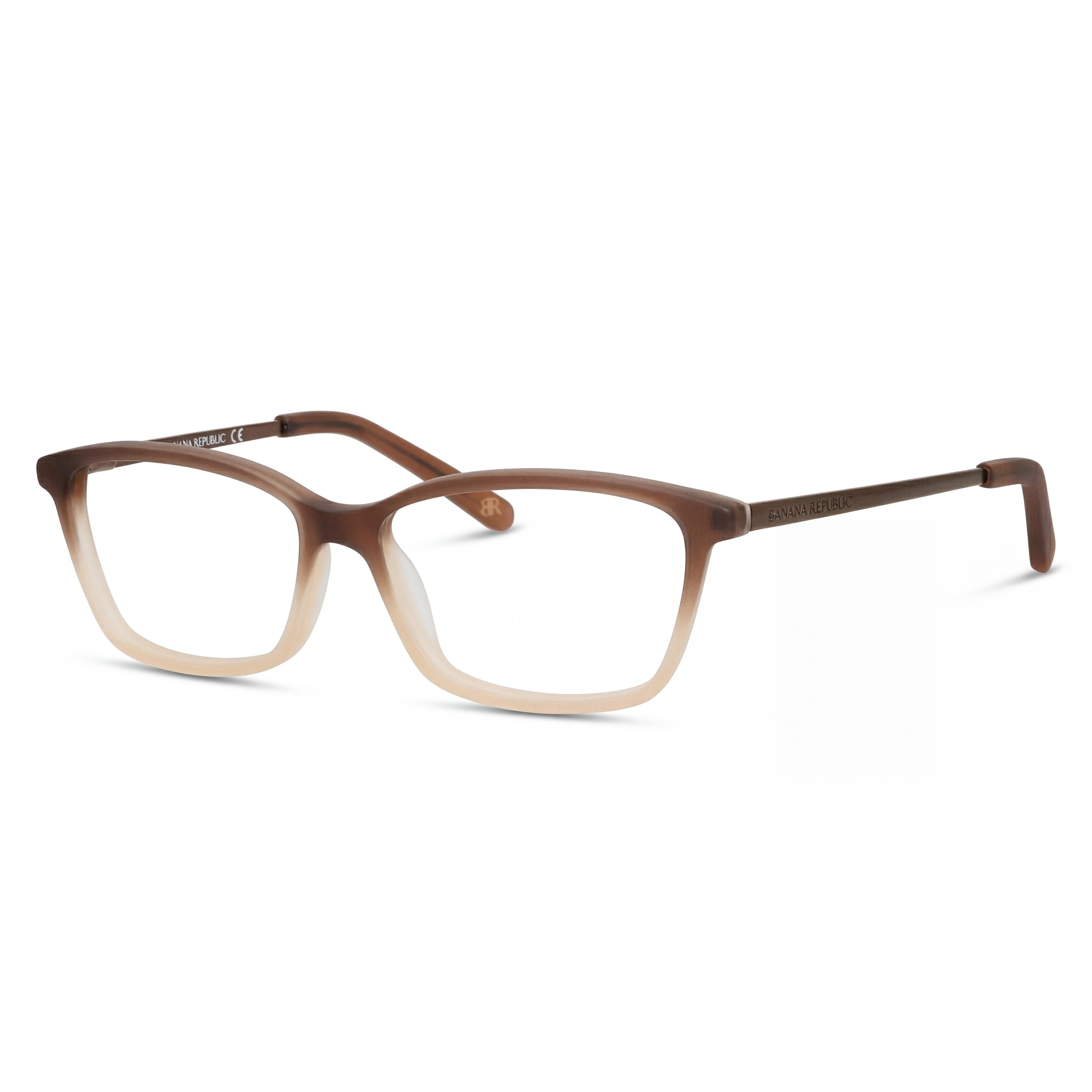 BANANA REPUBLIC Cate/N Women's Rectangle Shape Eyeglasses with Matte Brown Plastic Frame 51mm, Photo 1