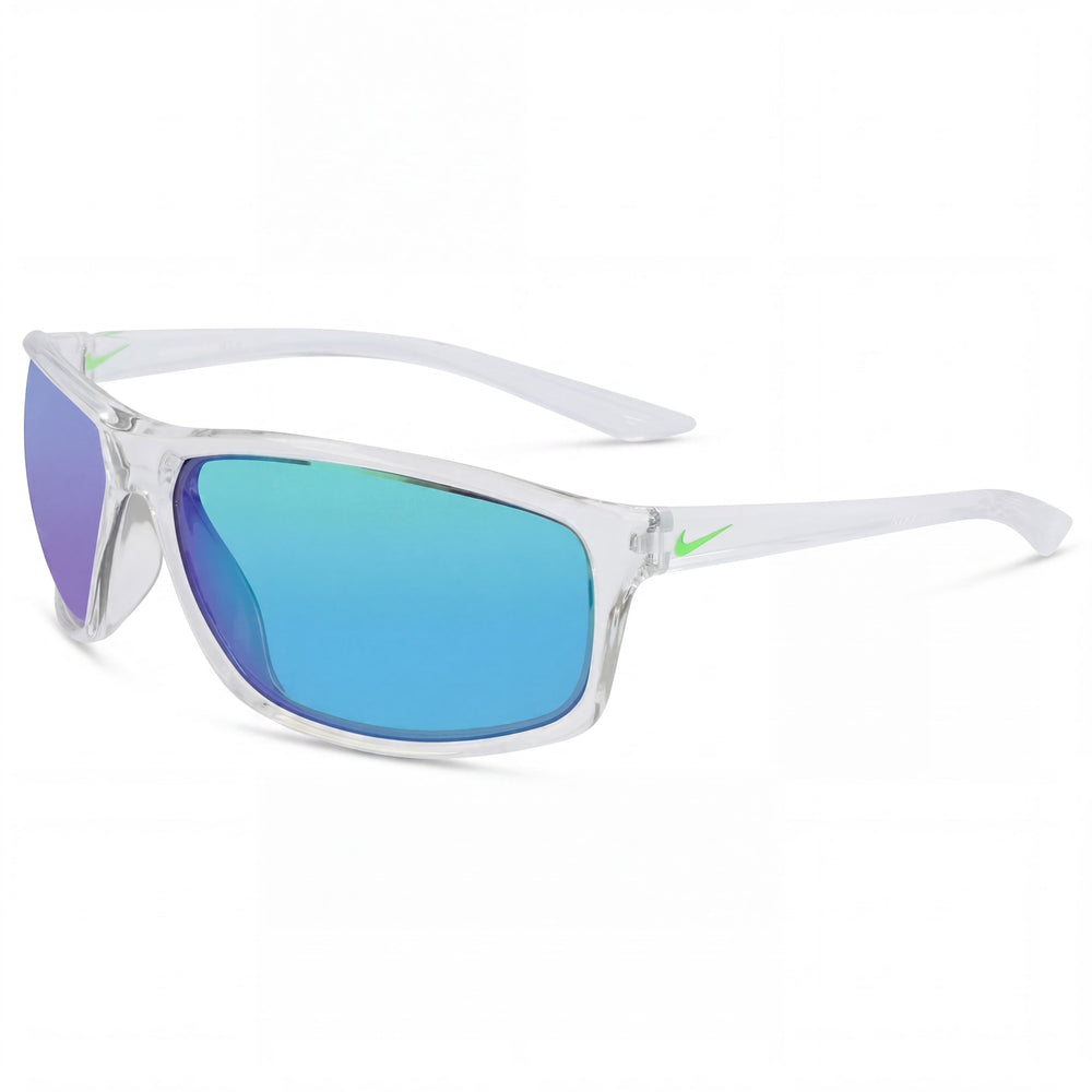 Nike Men's Adrenaline M Titanium Clear Grey Green Polycarbonate UV Protected Non-Polarized Sunglasses 64mm