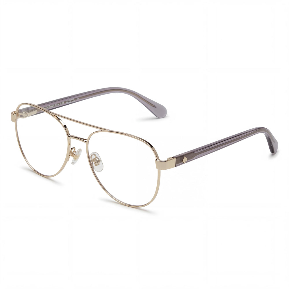 kate spade new york Modern Women's Gold Grey Alloy Steel Frame Polycarbonate Lens UV Protection Sunglasses 52mm