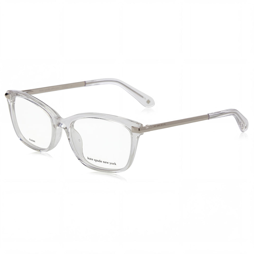 kate spade new york Vicenza Gafas Cuadradas de Montura Completa de Acetato Transparente con Lentes de Cristal de 48 mm para Mujer