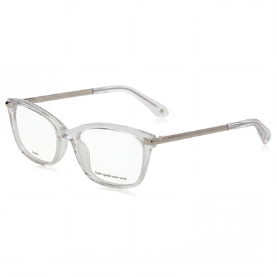 kate spade new york Vicenza Women's Clear Acetate Square Full Rim Eyeglasses with Crystal Lenses 48mm