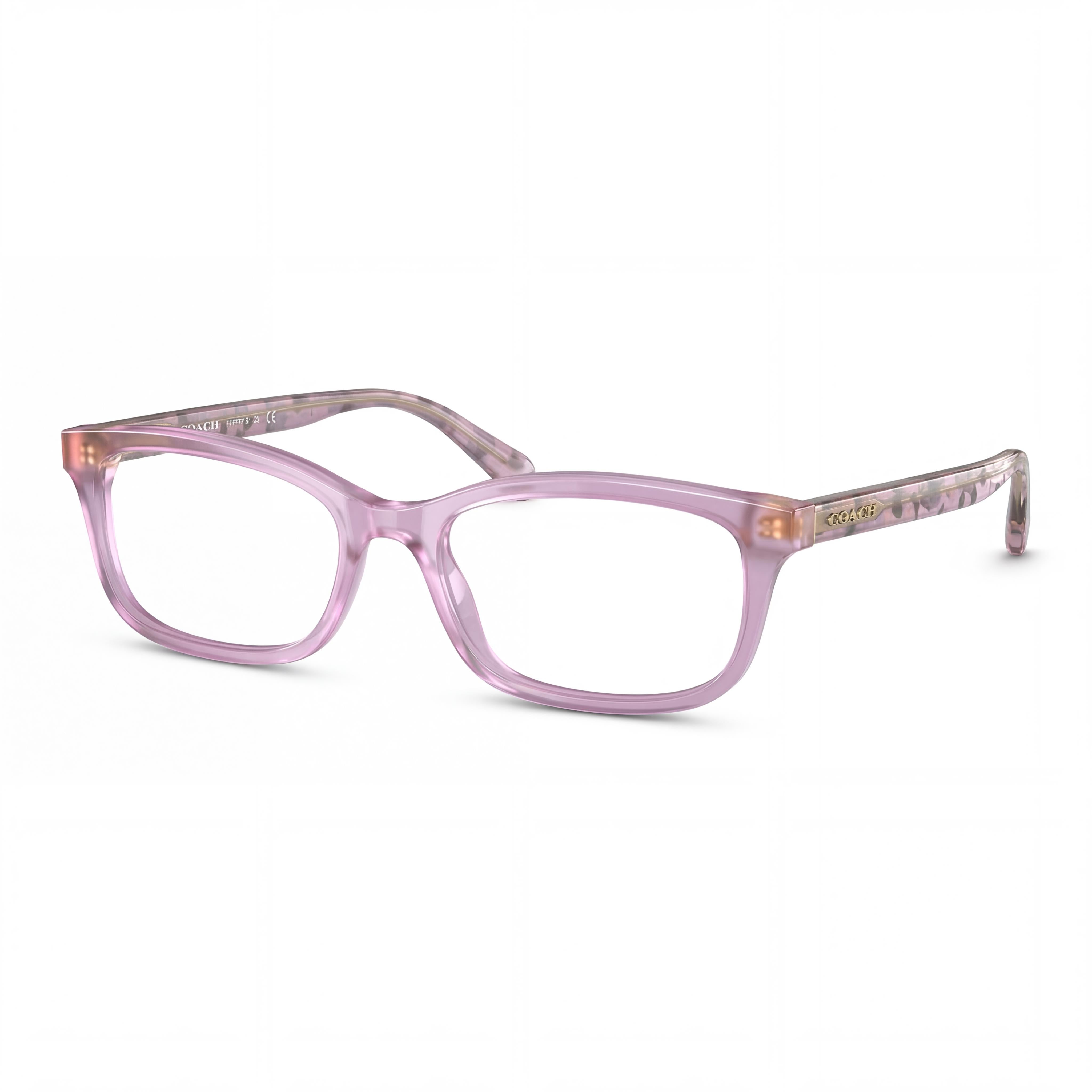 COACH HC6174F Women's Asian Fit Rectangle Eyeglasses, Violet Plastic Frame, Clear Lens, 54mm Lens Width, Photo 1